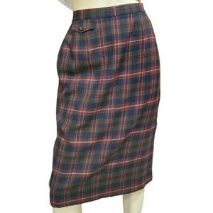 Hawksley & Wight lined wool tartan skirt